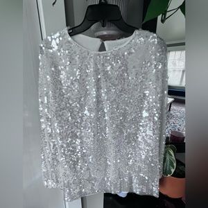 ZARA Sequin Top sz L